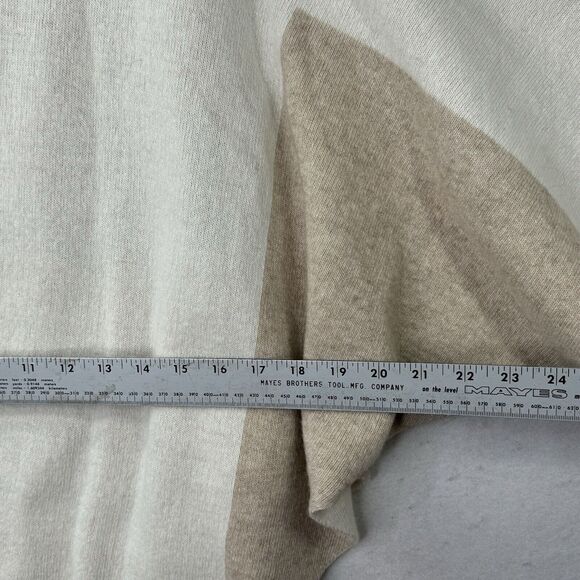 Note di Anita Sweater Wool Cashmere Blend Neutral‎ Italian Knit Womens One Size - Picture 7 of 12